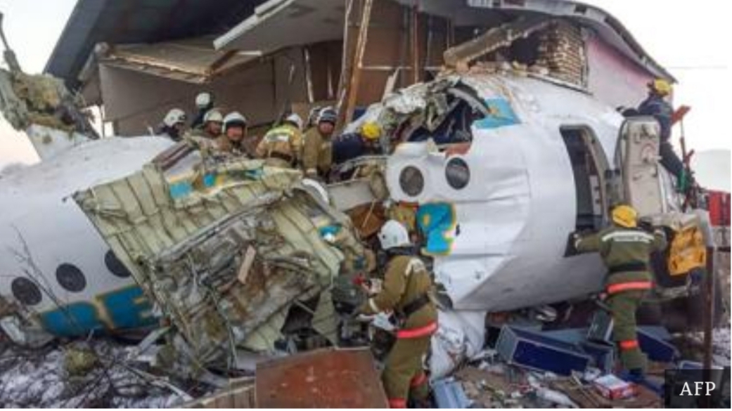 تحطم طائرة ركاب عقب إقلاعها مباشرة من مطار الماتي في كازاخستان