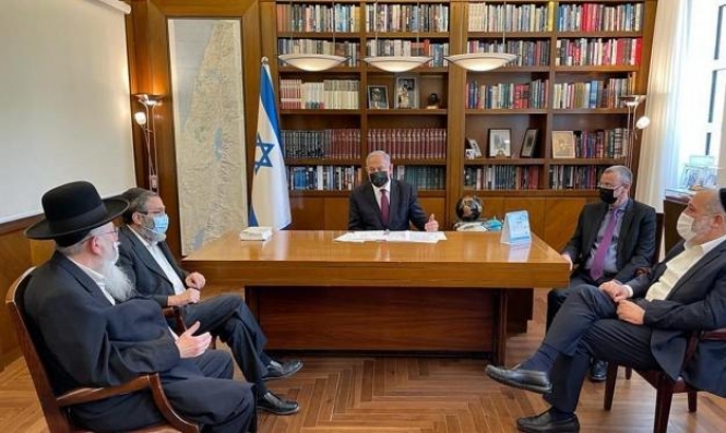 اجتماع نتنياهو مع رؤساء الأحزاب الحريدية
